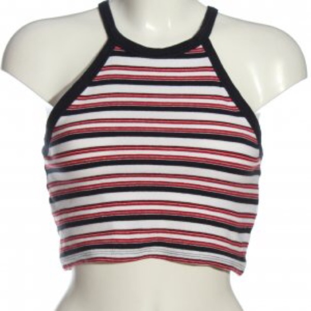 Zara TRF Sleeveless Striped Crop Top - Picture 6 of 6